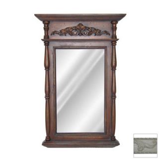 Hickory Manor House 29.5 in x 45.75 in Antique White Rectangular Framed Wall Mirror