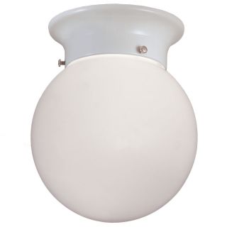 Portfolio 5.83 in W White Ceiling Flush Mount