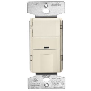 Cooper Wiring Devices 5 Amp Light Almond Combination Motion Activated Decorator Light Switch