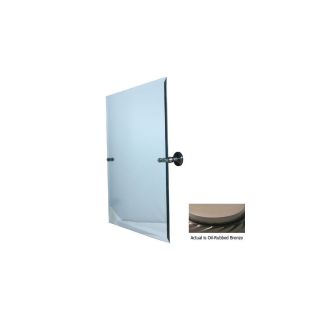 Allied Brass Dottingham 26 in H x 21 in W Rectangular Tilting Frameless Bathroom Mirror with Oil Rubbed Bronze Hardware and Beveled Edges