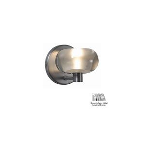 JESCO Bubble 4.5 in W 1 Light Chrome Arm Hardwired Wall Sconce