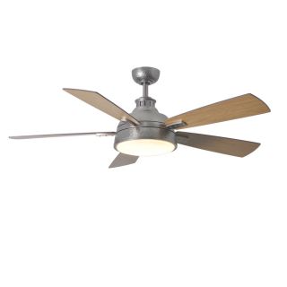 allen + roth Kellerton 52 in Hammered Bronze Indoor Downrod Mount Ceiling Fan with Light Kit and Remote