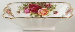 Royal Albert Old Country Roses Small Square Sweet Meat Dish, Fine China Dinnerwa