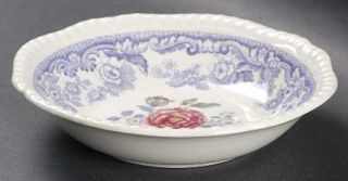 Spode Mayflower Coupe Cereal Bowl, Fine China Dinnerware   Floral Center, Lavend
