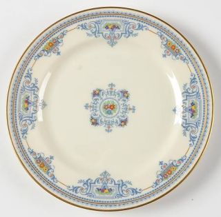 Lenox China Maryland Salad Plate, Fine China Dinnerware   Fruit & Flowers,Blue S