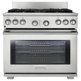 Electrolux Icon 6 Burner Freestanding 6.4 cu ft Self Cleaning Convection Gas Range (Stainless Steel) (Common 36 in; Actual 35.88 in)