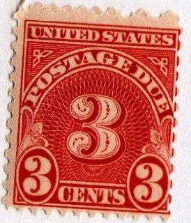 United States Postage Due 3 Cents 