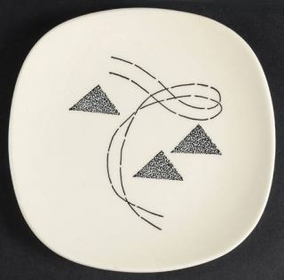Edwin Knowles Flair Bread & Butter Plate, Fine China Dinnerware   Triangles And