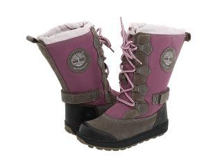 Timberland Kids Holderness Waterproof Tall Lace Boot Girls Shoes (Gray)