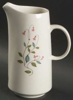 Franciscan Winsome 32 Oz Pitcher, Fine China Dinnerware   Pink Bell Flowers,Blue
