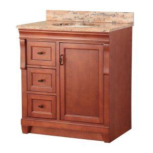 Foremost NACASEB3122DL Warm Cinnamon Naples 31 Vanity with Left Drawers & Top i