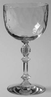 Fostoria 6008 Clear (Dimple Optic) Water Goblet   Stem #6008, Clear, Dimple Opti