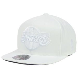 Los Angeles Lakers Mitchell and Ness NBA Under White Fitted Hat