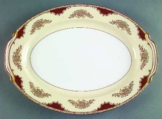 Noritake 4986 16 Oval Serving Platter, Fine China Dinnerware   Gold Flowers, Re