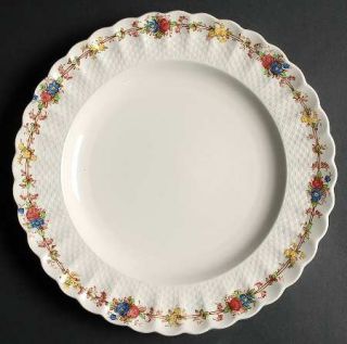 Spode Hazel Dell (White) Dinner Plate, Fine China Dinnerware   White, Multicolor