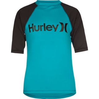 One & Only Boys Neon Rash Guard Teal Blue In Sizes X Large, Medium, Smal