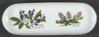 Royal Worcester Worcester Herbs Green Trim Mint Tray, Fine China Dinnerware   Ma