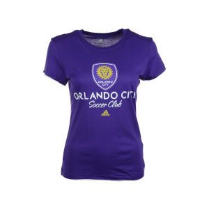 Orlando City Lions adidas MLS Womens Cap Sleeve Logo T Shirt