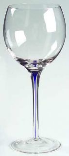 Home Essentials Teardrop Blue Water Goblet   Blue Teardrop In Stem, No Trim