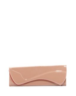 Pigalle Patent Clutch Bag, Nude   Christian Louboutin