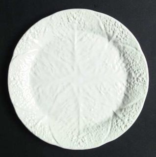 Secla Cabbage White Dinner Plate, Fine China Dinnerware   White, Embossed Cabbag