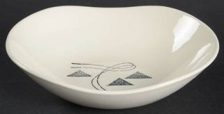Edwin Knowles Flair Coupe Soup Bowl, Fine China Dinnerware   Triangles And Lines