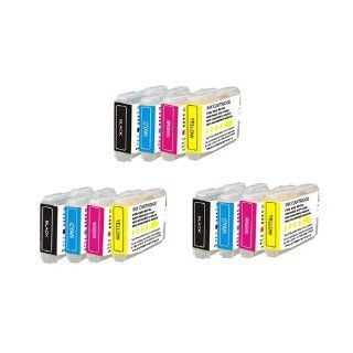 Inkcool 12 PK 3 Sets (3B,3C,3M,3Y) Brother LC51 LC 51 Compatible Ink Cartridges for Brother MFC240C, DCP130C, MFC 5460CN, MFC 440CN, MFC 665CW, MFC 5860CN, MFC 3360C