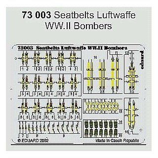 EDU73003 172 Eduard Color PE   WW2 Luftwaffe Bombers Seatbelts Toys & Games