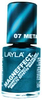 Layla Magneffect Nail Polish, Metallic Sky, 1.9 Ounce  Magnetic Nail Polish  Beauty