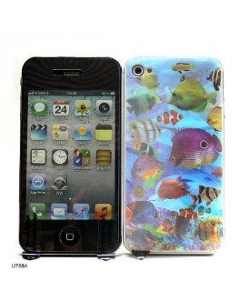 Basicase ™ 3D Effect Sea World Front & Back Screen Protector Film Cover for iPhone 4 U788A with Special Free Gift by Bydico ™ Cell Phones & Accessories