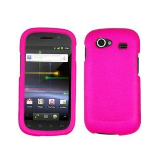 Hard Plastic Snap on Cover Fits Samsung i9020 Nexus S Hot Pink Rubberized T Mobile, Sprint (does not fit HTC Nexus One) Cell Phones & Accessories