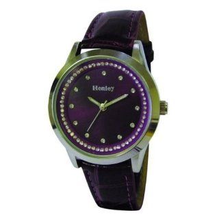 Henley Ladies Croc Effect Diamante Set Purple Dial & PU Strap Watch H06060.7 at  Women's Watch store.