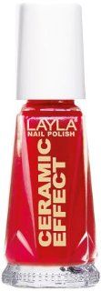 Layla Ceramic Effect Nail Polish, Milan Red, 1.9 Ounce  Beauty