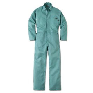 Workrite Flame Resistant 9.5 oz Indura Gripper Coverall, Snap Wrist, Large, Regular Length, Visual Green Protective Work And Lab Coveralls
