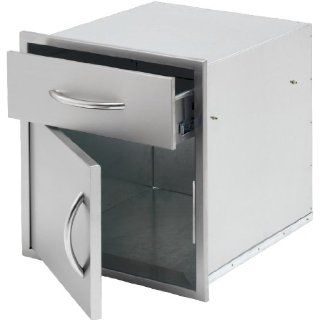 Cal Flame 18 inch Door & Drawer Combo Enclosed Cabinet Storage  Outdoor Kitchen Access Doors  Patio, Lawn & Garden