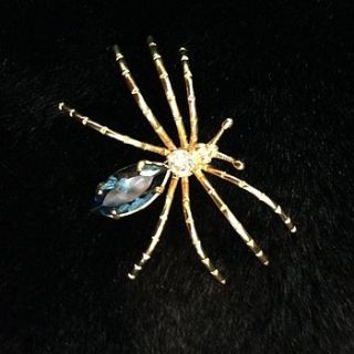 vintage spider jewel brooch by iamia