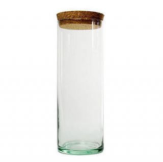 tall recycled glass storage jar by biome lifestyle