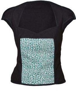 cora reversible thirties printed cotton top by charlie boots