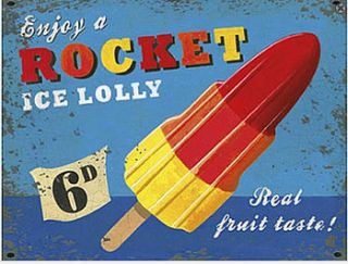 rocket ice lolly wall plaque by the contemporary home