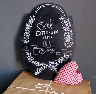 eat drink and be merry christmas chalkboard by the little posy print company