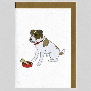 illustrated jack russell blank card by illustrated cards