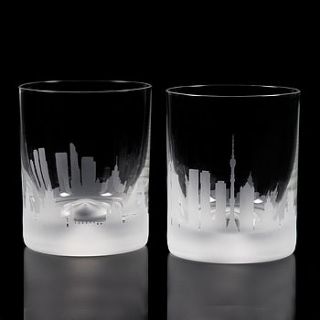 pair of moscow skyline tumblers by inkerman london