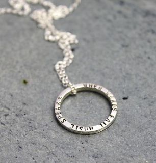 personalised quote necklace by posh totty designs boutique