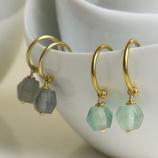 sea green or smokey grey earrings by begolden