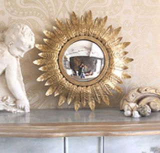 golden leaf convex mirror by figa & co. ltd