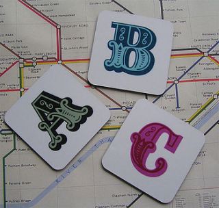 ohh la la personalised coasters  by that lovely shop