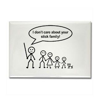 Stick Family Humor Rectangle Magnet by OXgraphics