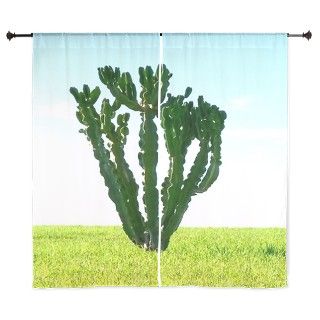 cactuses beach tree happy and peace 3 Curtains by UniquePlus9