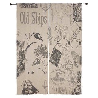 Victorian Old Ship Pattern Curtains by powderroomperfect