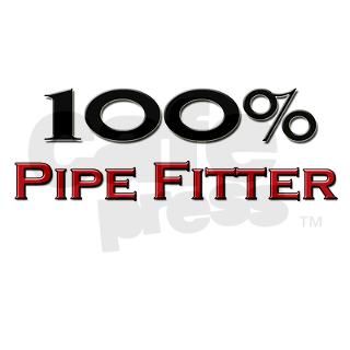 100 Percent Pipe Fitter Rectangle Decal by hotjobs